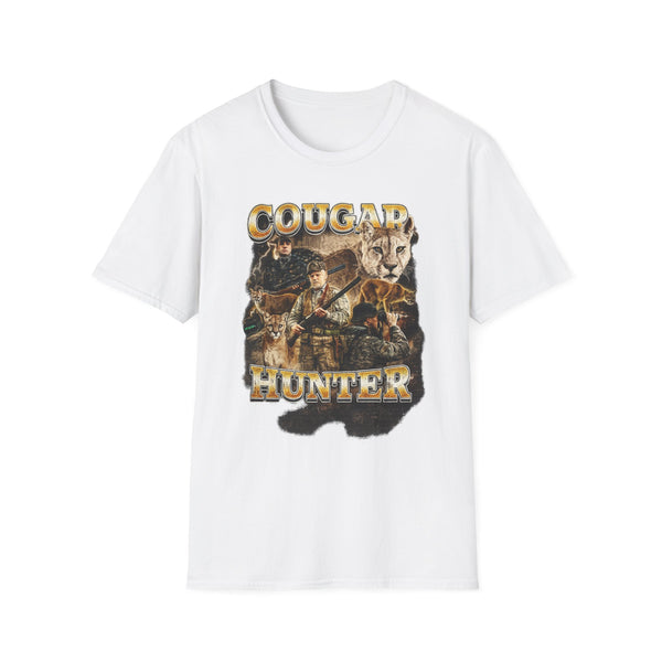 Cougar Hunter Dark Humor Oversized Tee - Back View | INKHAUS
