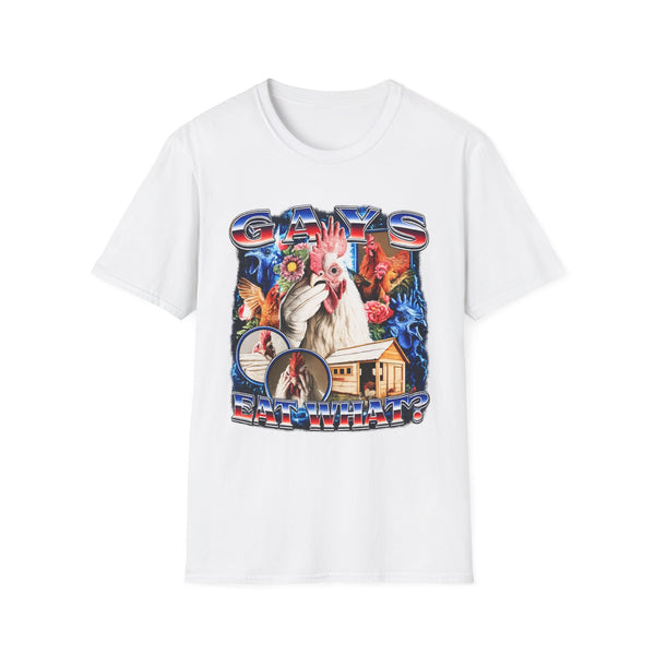 Gays Eat What Dark Humor Graphic Tee - Back View | INKHAUS