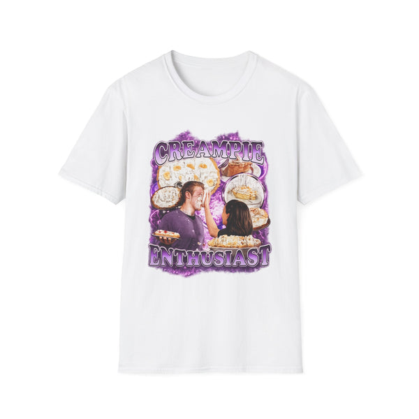 Creampie Enthusiast Funny Food Graphic Tee - Back View | INKHAUS