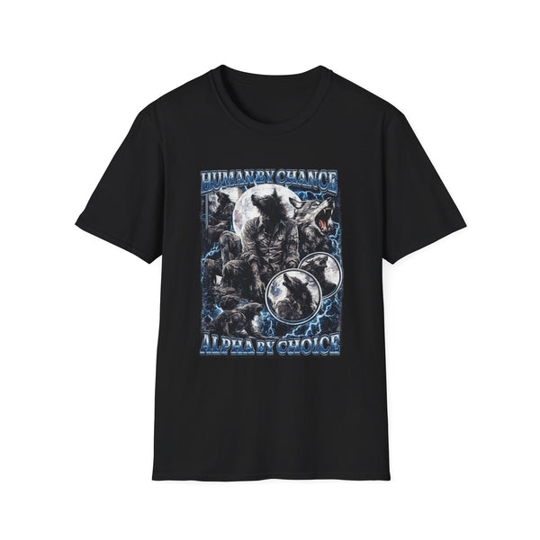 Human by Chance Alpha by Choice Gym Graphic Tee - Front View | INKHAUS
