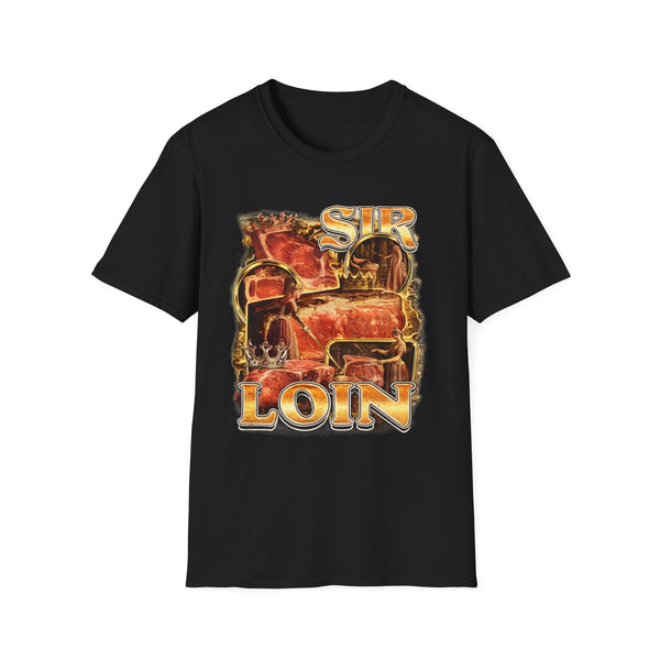 Sirloin Retro Steak Humor Graphic Tee - Front View | INKHAUS