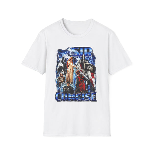 Sir Cumcise Knight Edition Dark Humor Tee - Back View | INKHAUS