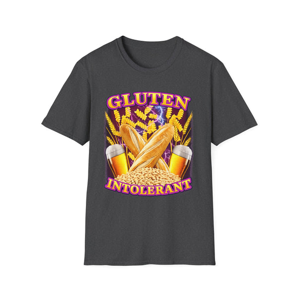 Gluten Intolerant Funny Food Graphic Tee - Back View | INKHAUS