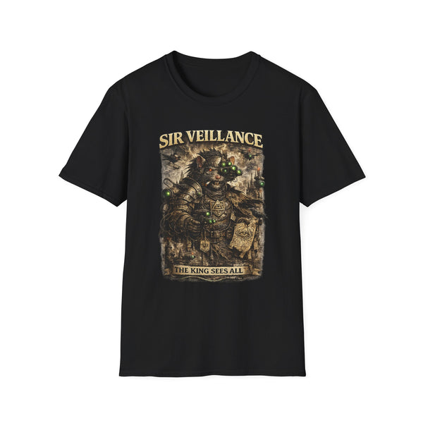 Sir Veillance Surveillance Knight Graphic Tee - Front View | INKHAUS