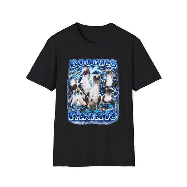 Boobies Fanatic Dark Humor Graphic Tee - Front View | INKHAUS