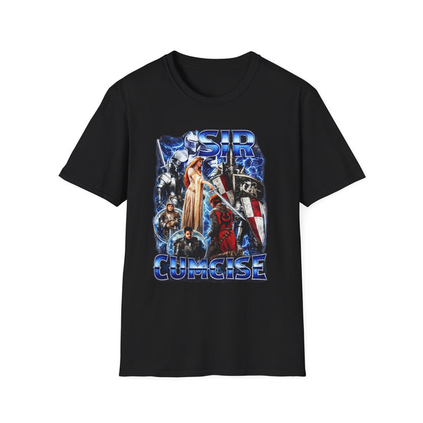 Sir Cumcise Knight Edition Dark Humor Tee - Front View | INKHAUS