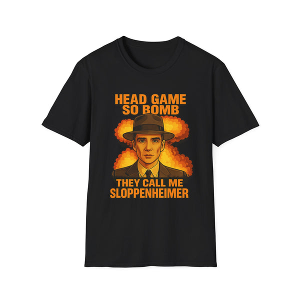 Sloppenheimer Dark Humor Oversized Graphic Tee - Front View | INKHAUS