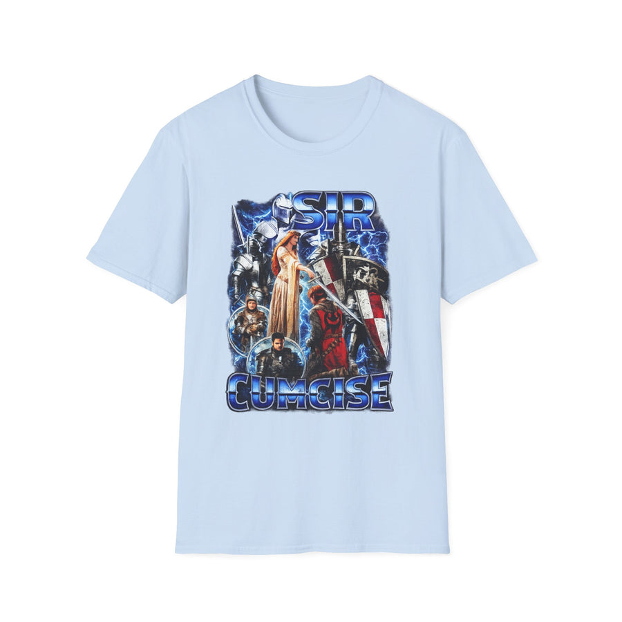 Sir Cumcise Dark Humor Wordplay Graphic Tee - Lifestyle View | INKHAUS