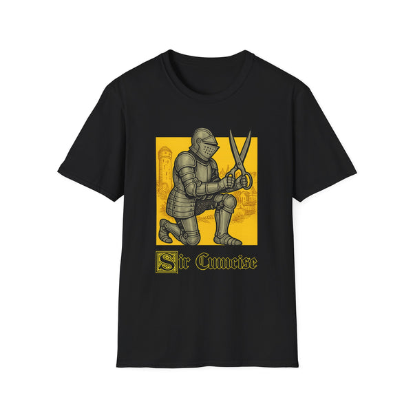 Sir Cumcise Knight Dark Humor Graphic Tee - Front View | INKHAUS
