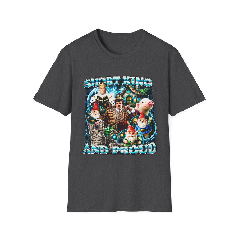 Short King and Proud Oversized Graphic Tee - Back - Alt Color | INKHAUS