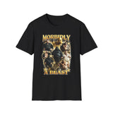 Morbidly a Beast Dark Humor Graphic Tee - Front View | INKHAUS