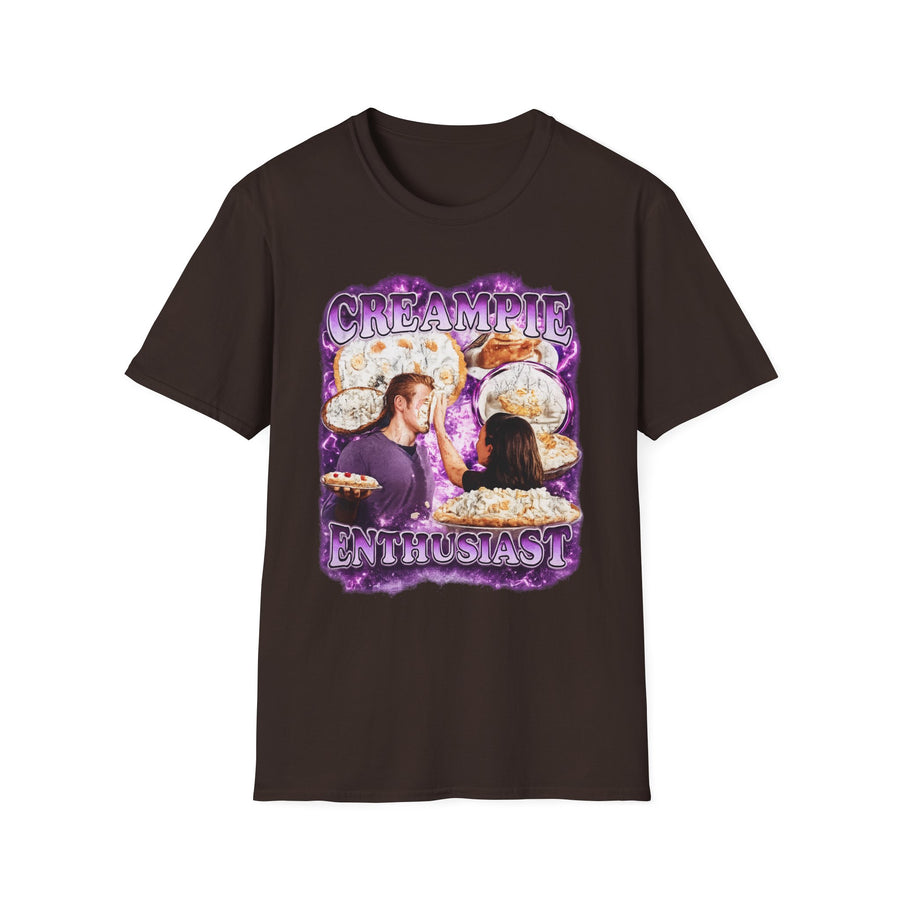 Creampie Enthusiast Retro Food Humor Tee - Front - Alt Color | INKHAUS