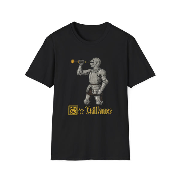 Sir Veillance Medieval Humor Streetwear Tee - Front View | INKHAUS