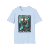 Autism Powered F*ck Machine Dark Humor Tee - Lifestyle View | INKHAUS