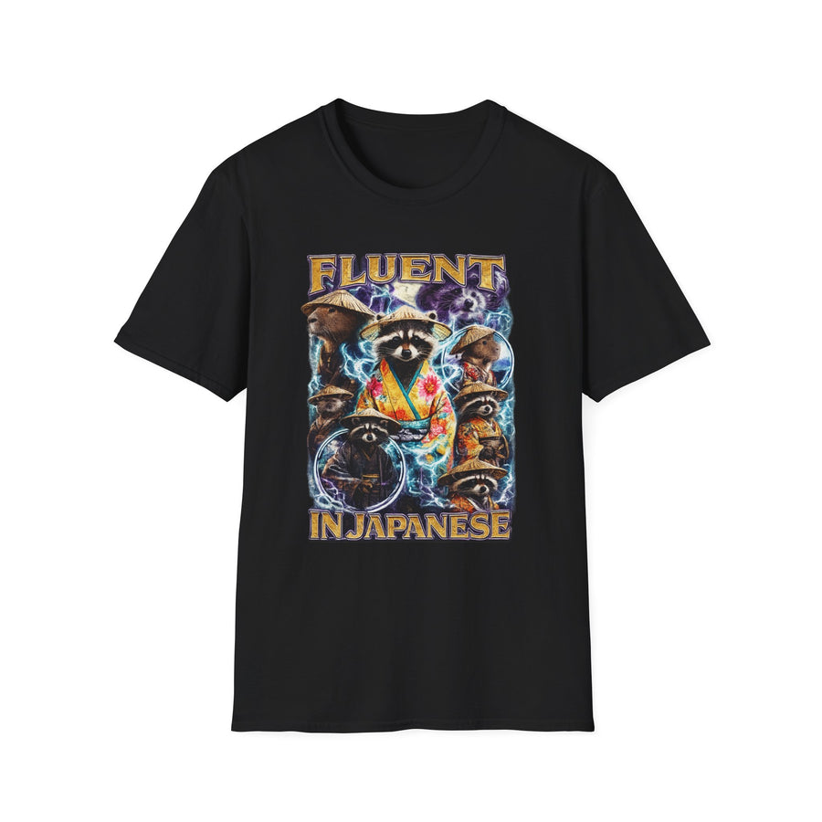 Fluent in Yapenese Dark Humor Streetwear Tee - Front View | INKHAUS