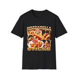 Mozzarella Sticks Funny Food Graphic Tee - Front View | INKHAUS