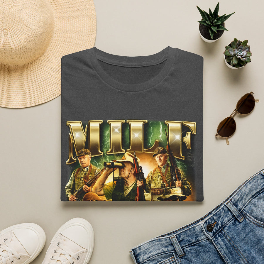 MILF Hunter Dark Humor Oversized Graphic Tee - Front - Alt Color | INKHAUS