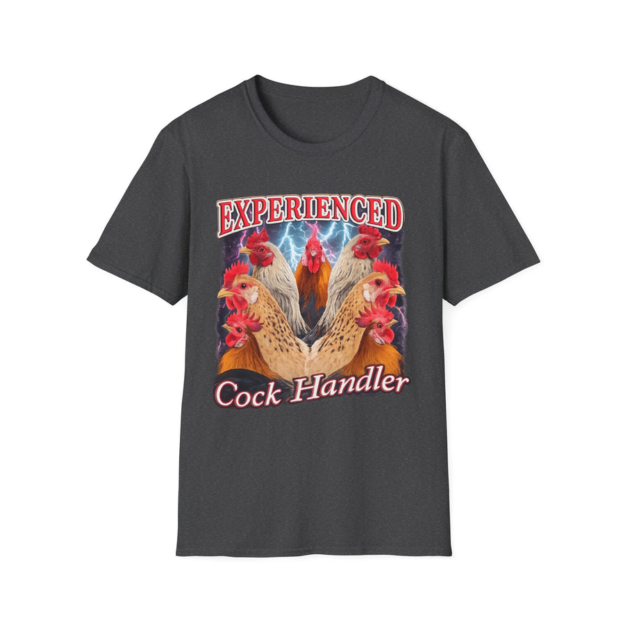 Experienced Cock Handler Dark Humor Graphic Tee - Back - Alt Color | INKHAUS