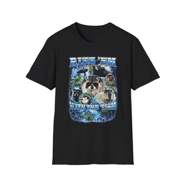 Rizz 'em with the 'Tism Autism Humor Tee - Front View | INKHAUS