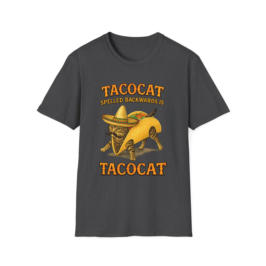 Tacocat Palindrome Funny Foodie Graphic Tee - Detail Shot | INKHAUS