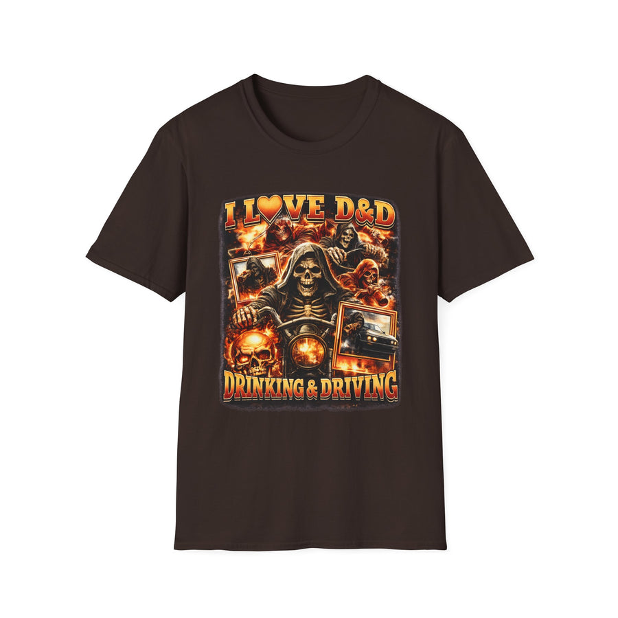 I Love Dungeons and Dragons Geek Graphic Tee - Front - Alt Color | INKHAUS