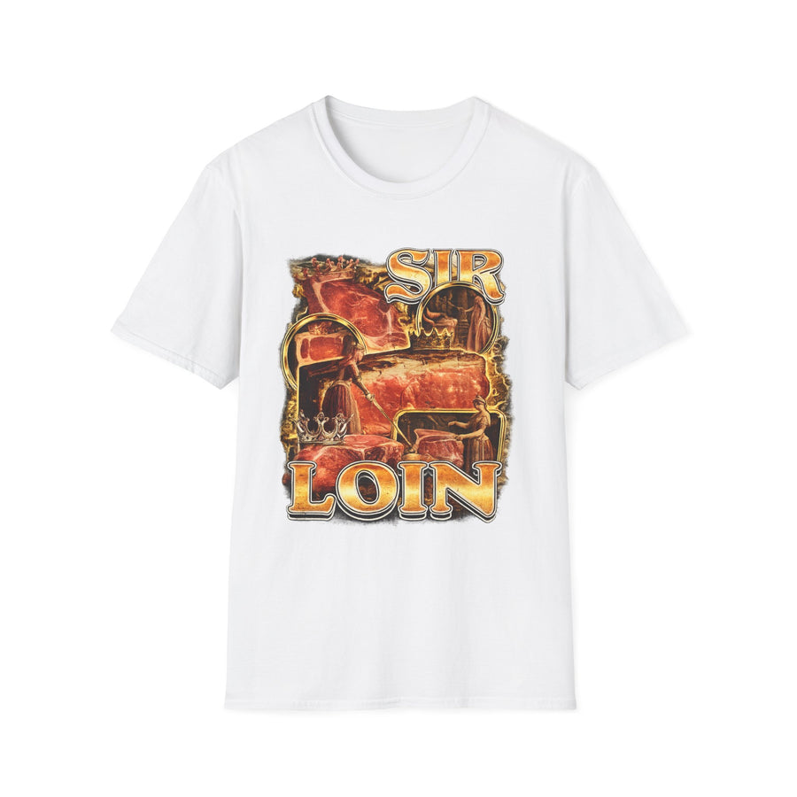 Sirloin Retro Steak Humor Graphic Tee - Back View | INKHAUS