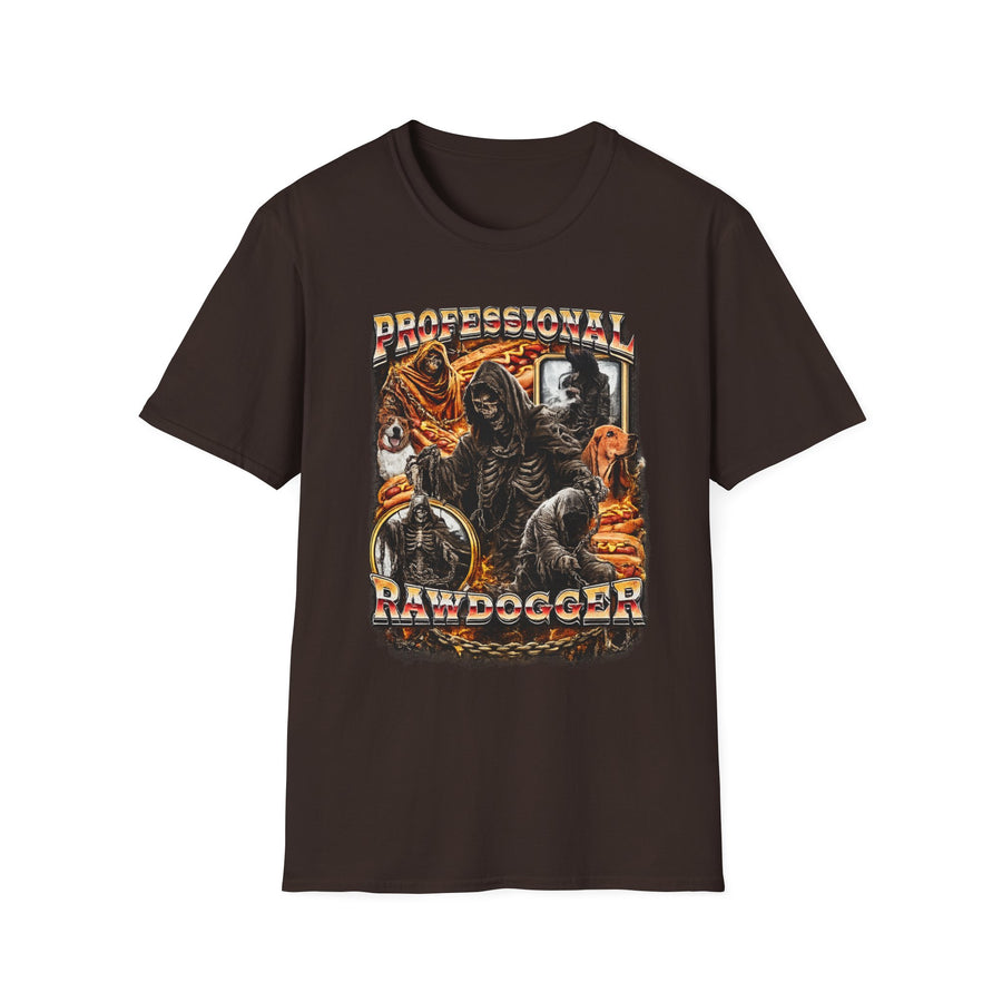 Professional Rawdogger Dark Humor Graphic Tee - Front - Alt Color | INKHAUS