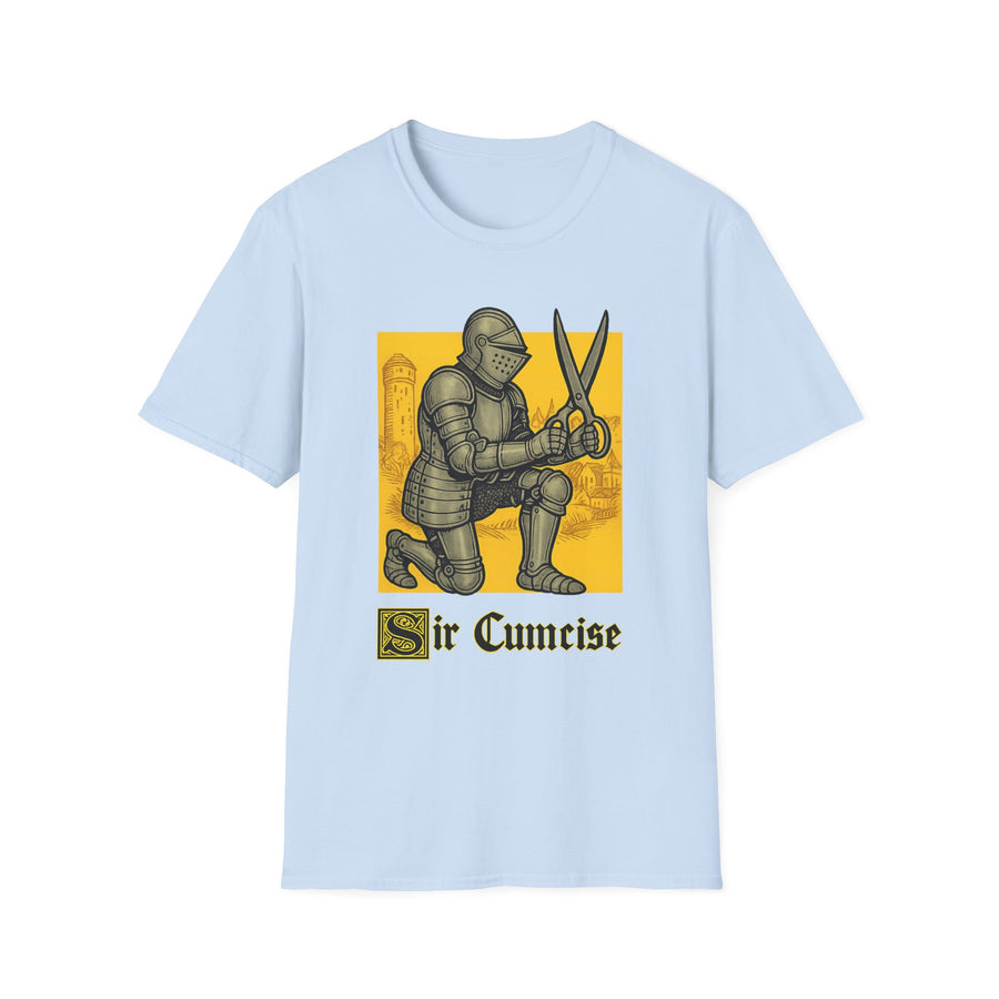 Sir Cumcise Knight Dark Humor Graphic Tee - Front - Alt Color | INKHAUS