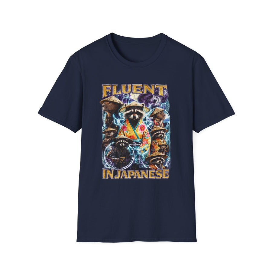 Fluent in Yapenese Dark Humor Streetwear Tee - Detail Shot | INKHAUS