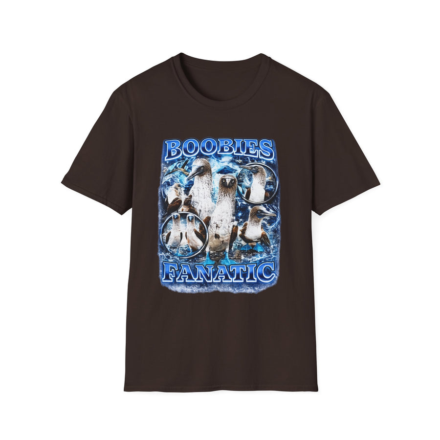 Boobies Fanatic Dark Humor Graphic Tee - Front - Alt Color | INKHAUS