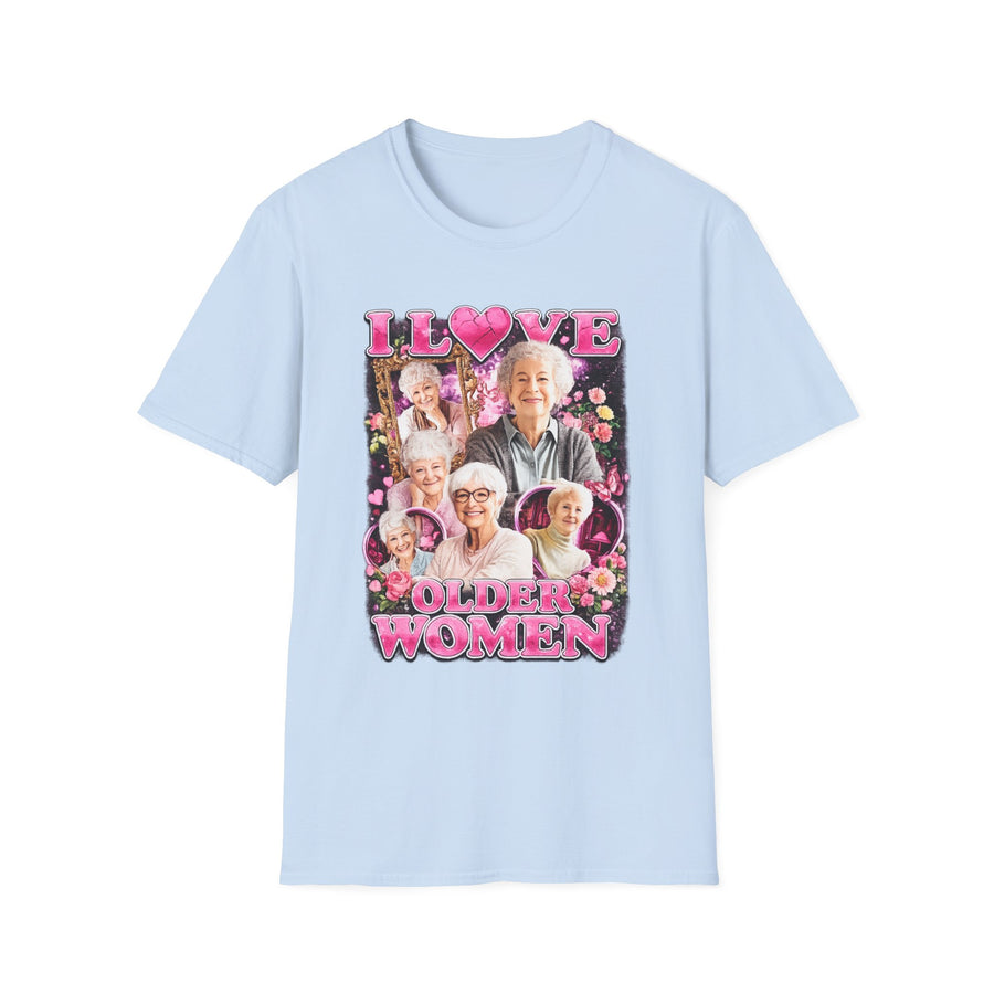 I Love Older Women Dark Humor Graphic Tee - Lifestyle View | INKHAUS