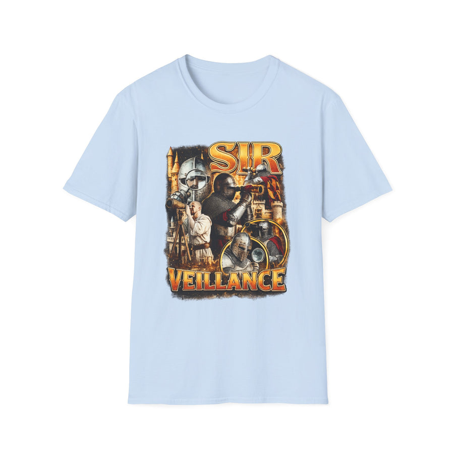Sir Veillance Surveillance Funny Graphic Tee - Lifestyle View | INKHAUS