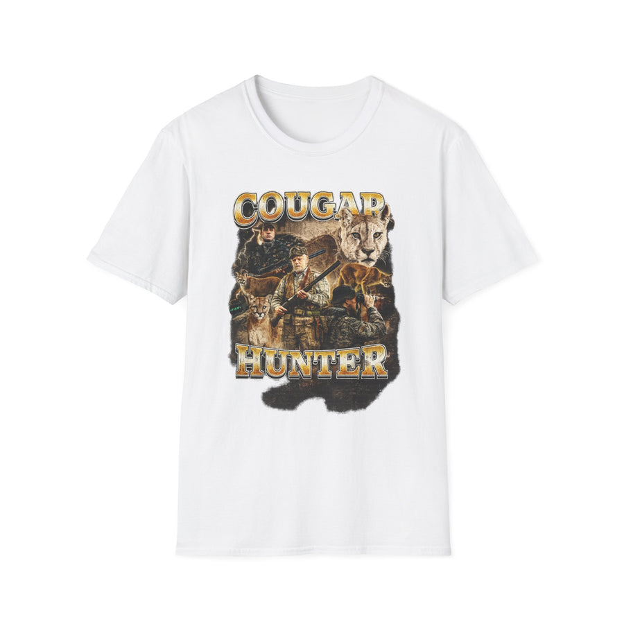 Cougar Hunter Dark Humor Oversized Tee - Back View | INKHAUS