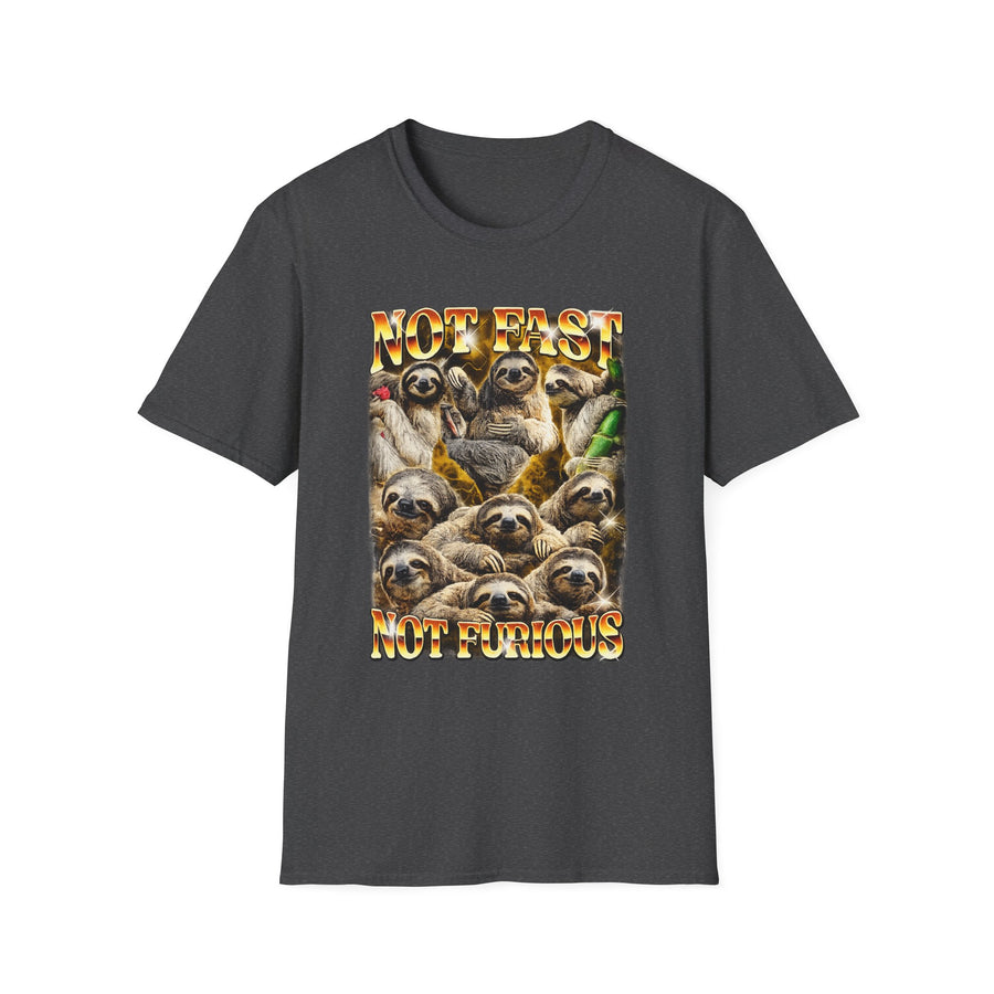 Not Fast Not Furious Sloth Funny Graphic Tee - Back - Alt Color | INKHAUS