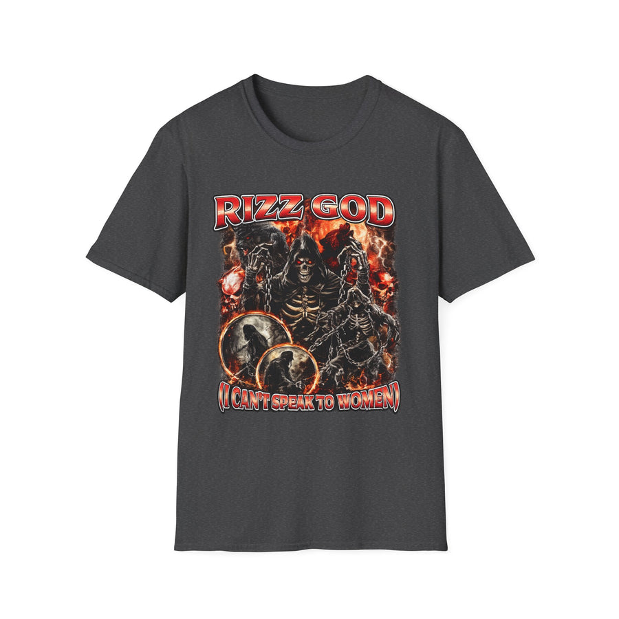 Rizz God Streetwear Dark Humor Graphic Tee - Back - Alt Color | INKHAUS