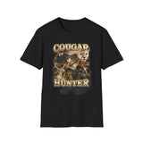 Cougar Hunter Dark Humor Oversized Tee - Front View | INKHAUS