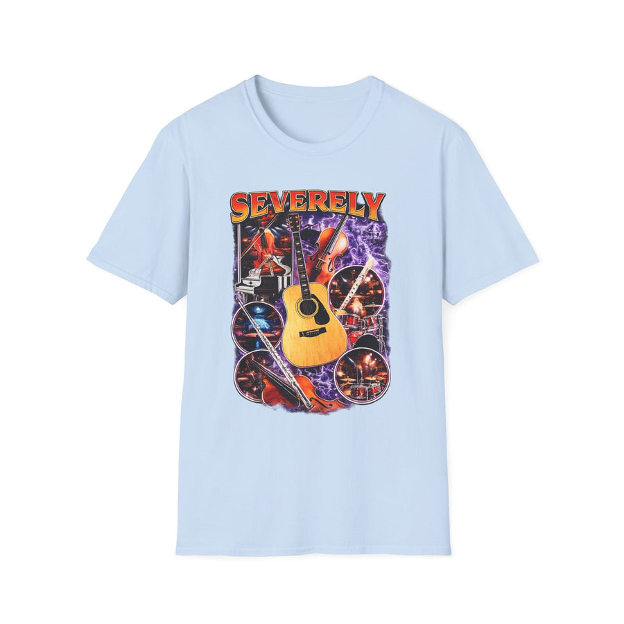 Severely Acoustic Streetwear Dark Humor Tee - Lifestyle View | INKHAUS
