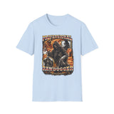 Professional Rawdogger Dark Humor Graphic Tee - Lifestyle View | INKHAUS