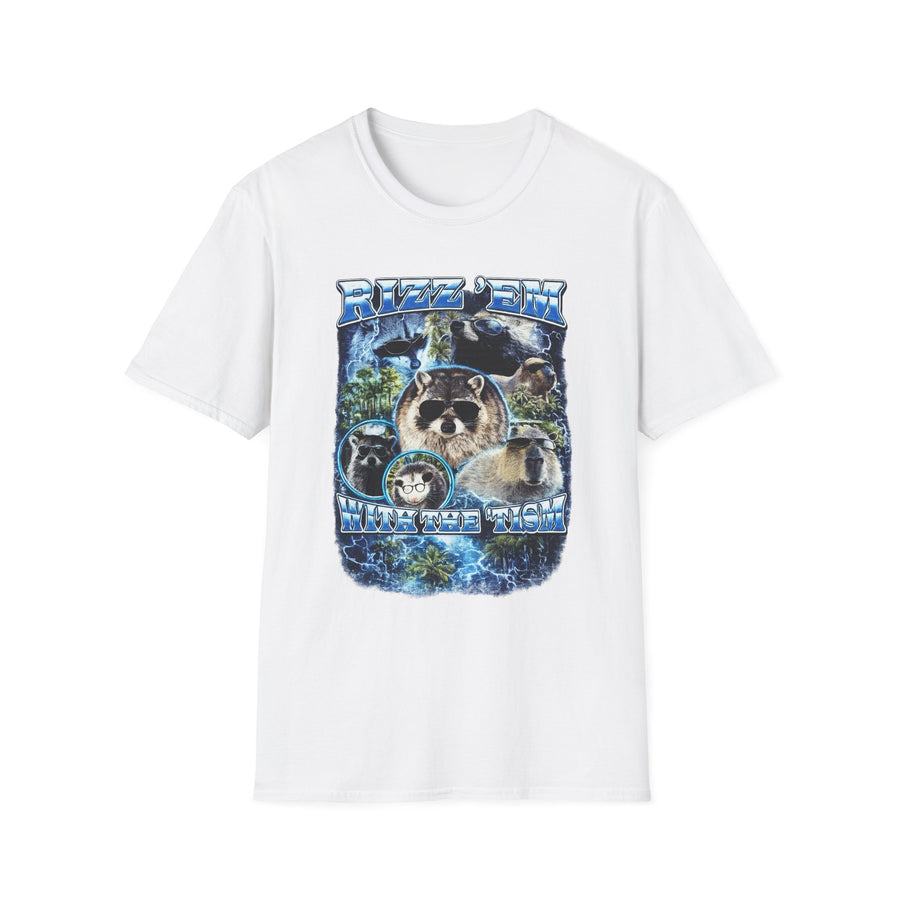 Rizz 'em with the 'Tism Autism Humor Tee - Back View | INKHAUS