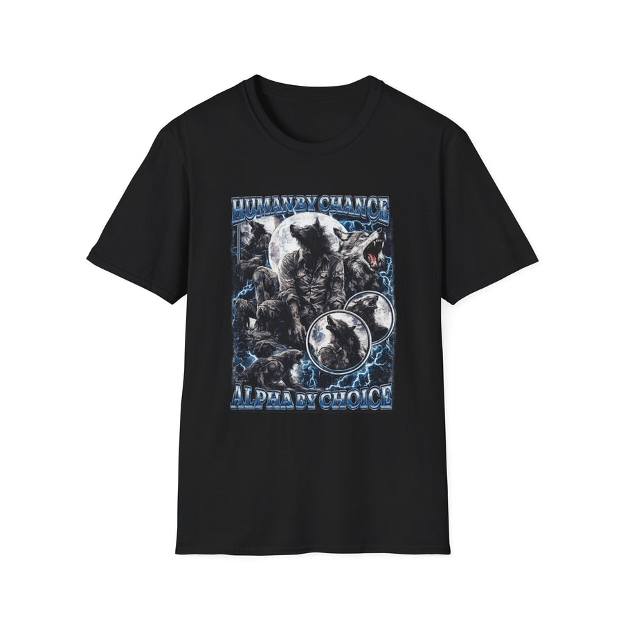 Human by Chance Alpha by Choice Gym Graphic Tee - Front View | INKHAUS