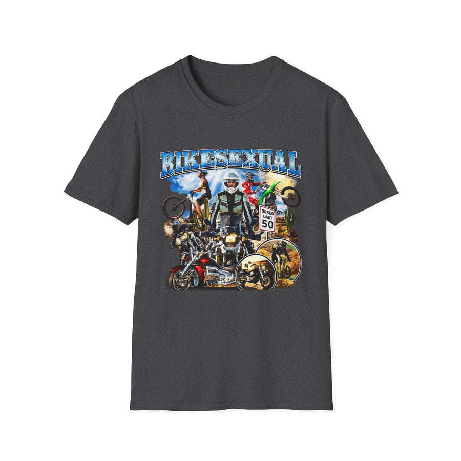 Bikesexual Funny Oversized Graphic Tee - Back - Alt Color | INKHAUS