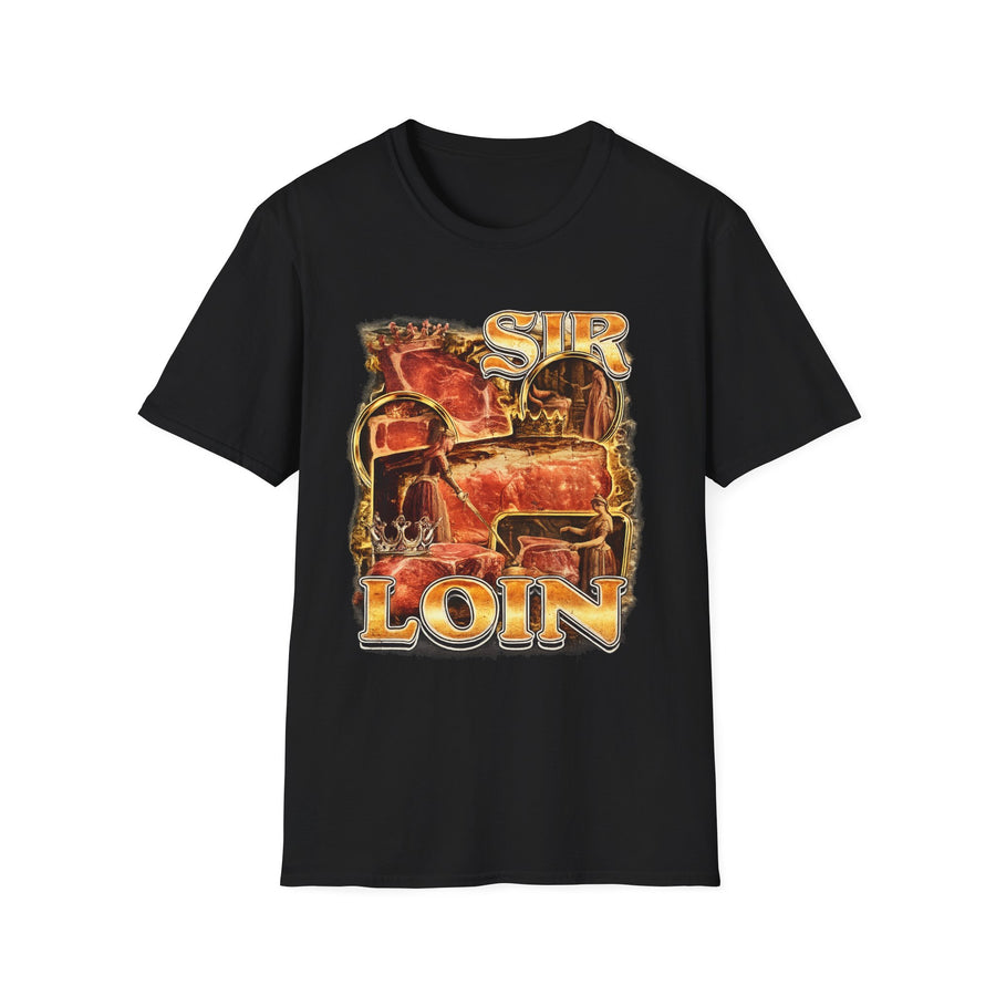 Sirloin Retro Steak Humor Graphic Tee - Front View | INKHAUS