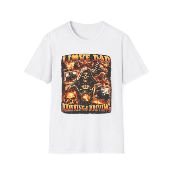 I Love Dungeons and Dragons Geek Graphic Tee - Back View | INKHAUS