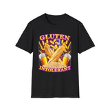 Gluten Intolerant Funny Food Graphic Tee - Front View | INKHAUS