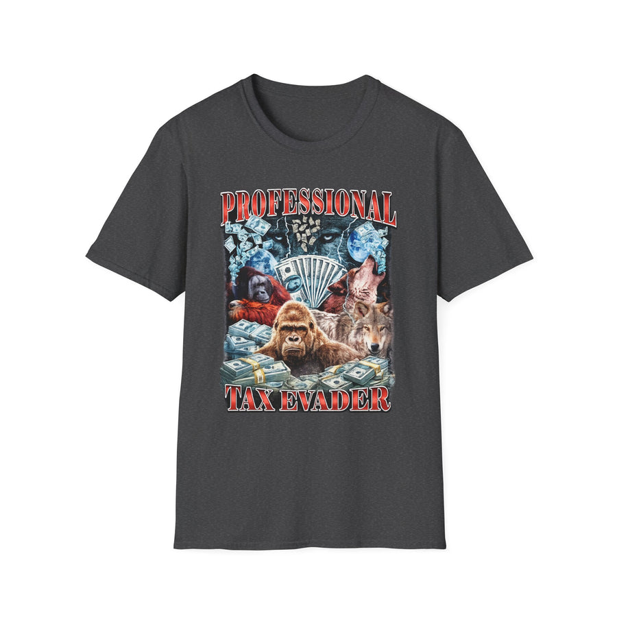 Professional Tax Evader Dark Humor Graphic Tee - Back - Alt Color | INKHAUS