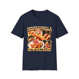 Mozzarella Sticks Funny Food Graphic Tee - Detail Shot | INKHAUS