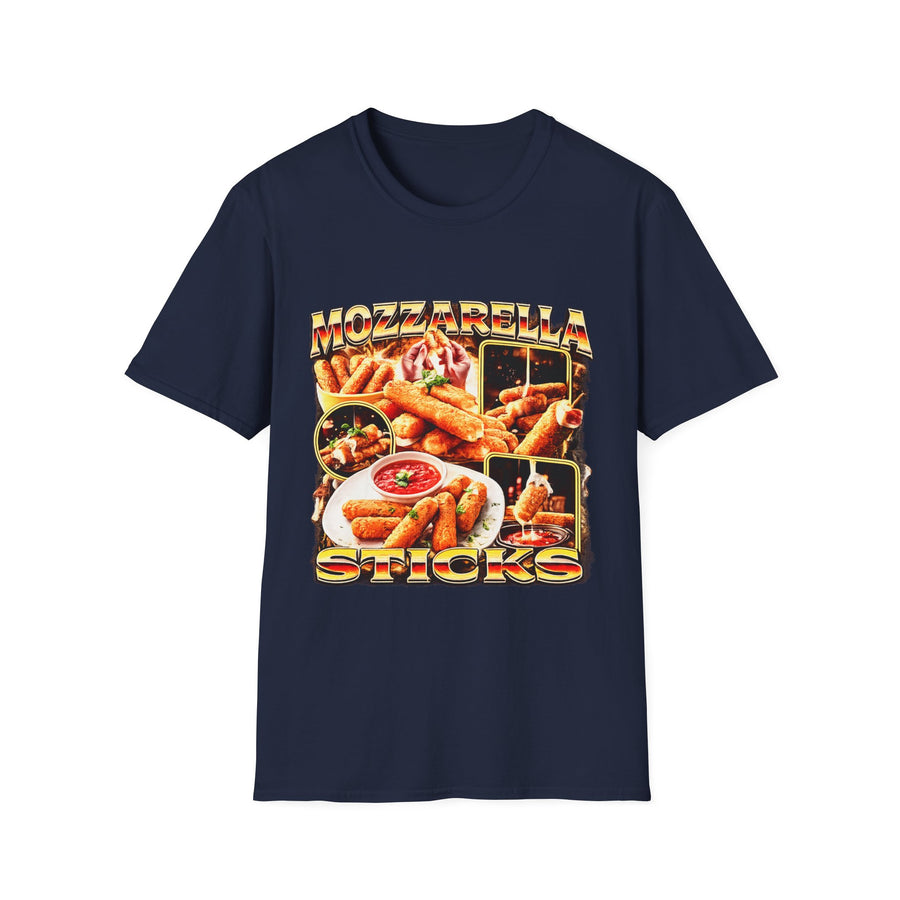 Mozzarella Sticks Funny Food Graphic Tee - Detail Shot | INKHAUS