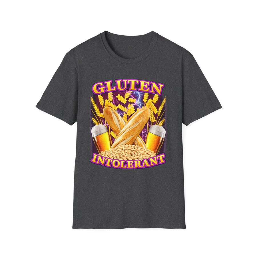 Gluten Intolerant Funny Food Graphic Tee - Back View | INKHAUS