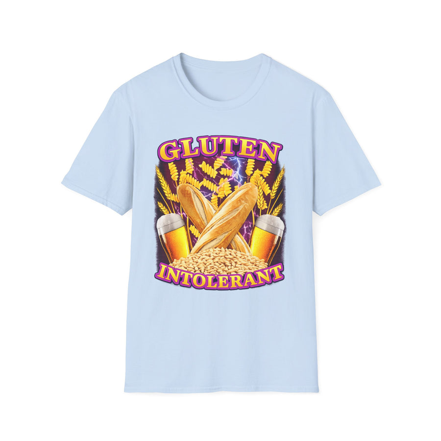Gluten Intolerant Funny Food Graphic Tee - Detail Shot | INKHAUS