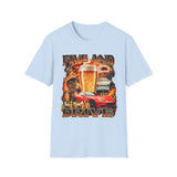Five and Drive Funny Golf Oversized Graphic Tee - Lifestyle View | INKHAUS